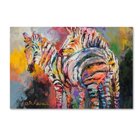 Richard Wallich 'Zebras' Canvas Art,12x19